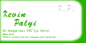 kevin palyi business card